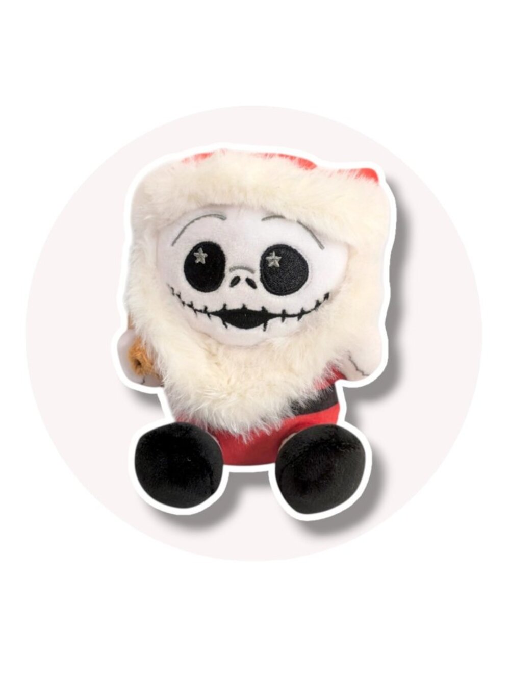 Nightmare before Christmas Disney Wishables Plush: Santa Jack Skellington, 5 in.
